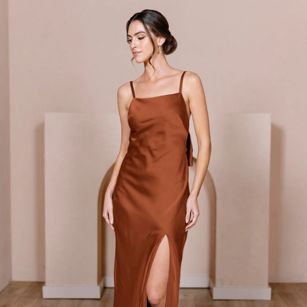 Revelry Satin "Steph" Bridesmaid Dress